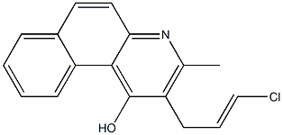 2-(3-chloro-2-propenyl)-3-methylbenzo[f]quinolin-1-ol Struktur