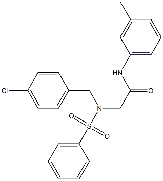 2-[(4-chlorobenzyl)(phenylsulfonyl)amino]-N-(3-methylphenyl)acetamide Struktur