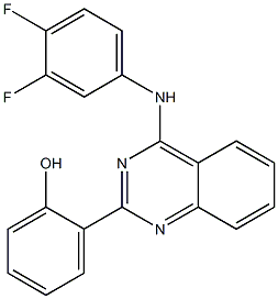 2-[4-(3,4-difluoroanilino)-2-quinazolinyl]phenol Struktur