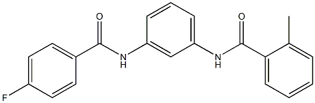 N-{3-[(4-fluorobenzoyl)amino]phenyl}-2-methylbenzamide Struktur