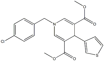 dimethyl 1-(4-chlorobenzyl)-4-(3-thienyl)-1,4-dihydro-3,5-pyridinedicarboxylate Struktur