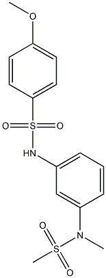 4-methoxy-N-{3-[methyl(methylsulfonyl)amino]phenyl}benzenesulfonamide Struktur