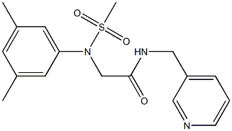 2-[3,5-dimethyl(methylsulfonyl)anilino]-N-(pyridin-3-ylmethyl)acetamide Struktur