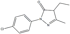 2-(4-chlorophenyl)-4-ethyl-5-methyl-2,4-dihydro-3H-pyrazol-3-one Struktur