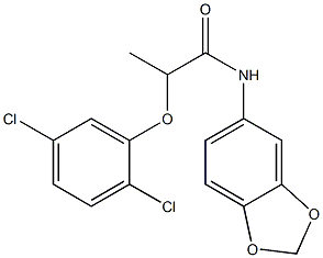 N-(1,3-benzodioxol-5-yl)-2-(2,5-dichlorophenoxy)propanamide Struktur