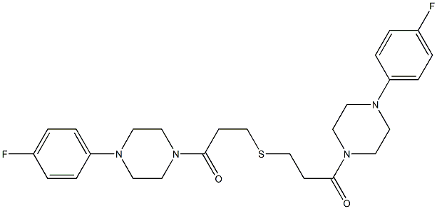 bis{3-[4-(4-fluorophenyl)-1-piperazinyl]-3-oxopropyl} sulfide Struktur