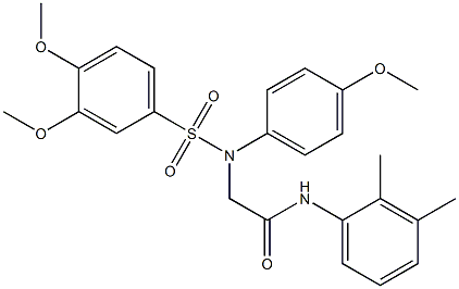 2-{[(3,4-dimethoxyphenyl)sulfonyl]-4-methoxyanilino}-N-(2,3-dimethylphenyl)acetamide Struktur