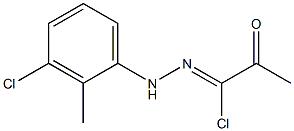 N-(3-chloro-2-methylphenyl)-2-oxopropanehydrazonoyl chloride Struktur