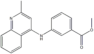 methyl 3-[(2-methyl-4-quinolinyl)amino]benzoate Struktur