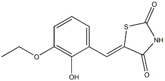 5-(3-ethoxy-2-hydroxybenzylidene)-1,3-thiazolidine-2,4-dione Struktur