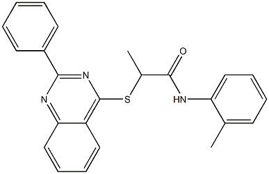 N-(2-methylphenyl)-2-[(2-phenyl-4-quinazolinyl)sulfanyl]propanamide Struktur