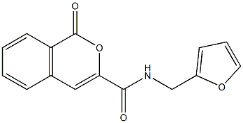 N-(2-furylmethyl)-1-oxo-1H-isochromene-3-carboxamide Struktur