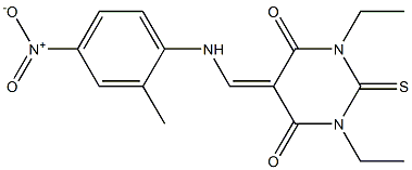 1,3-diethyl-5-({4-nitro-2-methylanilino}methylene)-2-thioxodihydro-4,6(1H,5H)-pyrimidinedione Struktur