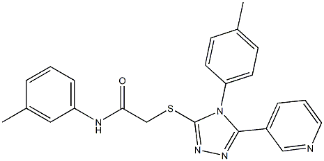 N-(3-methylphenyl)-2-{[4-(4-methylphenyl)-5-(3-pyridinyl)-4H-1,2,4-triazol-3-yl]sulfanyl}acetamide Struktur