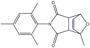 4-mesityl-1-methyl-10-oxa-4-azatricyclo[5.2.1.0~2,6~]dec-8-ene-3,5-dione Struktur