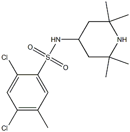 2,4-dichloro-5-methyl-N-(2,2,6,6-tetramethyl-4-piperidinyl)benzenesulfonamide Struktur