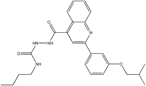 N-butyl-2-{[2-(3-isobutoxyphenyl)quinolin-4-yl]carbonyl}hydrazinecarboxamide Struktur