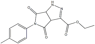 ethyl 5-(4-methylphenyl)-4,6-dioxo-1,3a,4,5,6,6a-hexahydropyrrolo[3,4-c]pyrazole-3-carboxylate Struktur