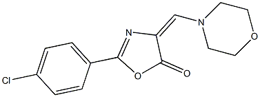 2-(4-chlorophenyl)-4-(4-morpholinylmethylene)-1,3-oxazol-5(4H)-one Struktur