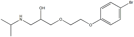 1-[2-(4-bromophenoxy)ethoxy]-3-(isopropylamino)-2-propanol Struktur