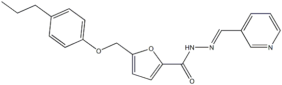 5-[(4-propylphenoxy)methyl]-N'-(3-pyridinylmethylene)-2-furohydrazide Struktur