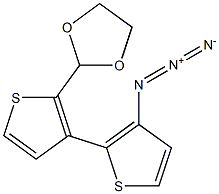 2'-(1,3-dioxolan-2-yl)-3-azido-2,3'-bithiophene Struktur