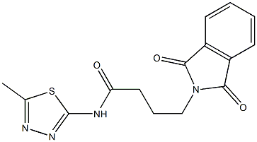 4-(1,3-dioxo-1,3-dihydro-2H-isoindol-2-yl)-N-(5-methyl-1,3,4-thiadiazol-2-yl)butanamide Struktur