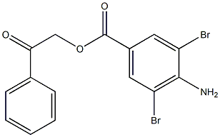 2-oxo-2-phenylethyl 4-amino-3,5-dibromobenzoate Struktur