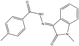 4-methyl-N'-(1-methyl-2-oxo-1,2-dihydro-3H-indol-3-ylidene)benzohydrazide Struktur