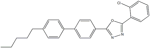 2-(2-chlorophenyl)-5-(4'-pentyl[1,1'-biphenyl]-4-yl)-1,3,4-oxadiazole Struktur