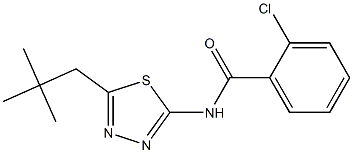 2-chloro-N-(5-neopentyl-1,3,4-thiadiazol-2-yl)benzamide Struktur