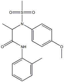 2-[4-methoxy(methylsulfonyl)anilino]-N-(2-methylphenyl)propanamide Struktur