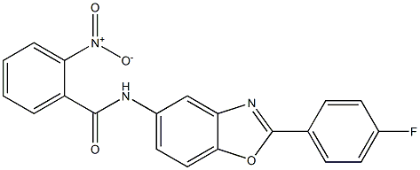 N-[2-(4-fluorophenyl)-1,3-benzoxazol-5-yl]-2-nitrobenzamide Struktur