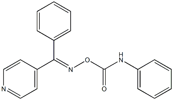 4-[{[(anilinocarbonyl)oxy]imino}(phenyl)methyl]pyridine Struktur