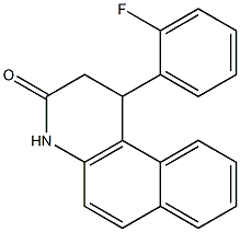 1-(2-fluorophenyl)-1,4-dihydrobenzo[f]quinolin-3(2H)-one Struktur