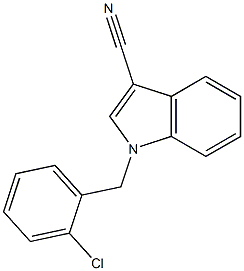 1-(2-chlorobenzyl)-1H-indole-3-carbonitrile Struktur