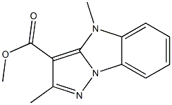 methyl 2,4-dimethyl-4H-pyrazolo[1,5-a]benzimidazole-3-carboxylate Struktur