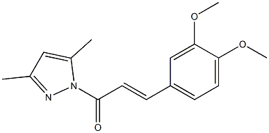 1-[3-(3,4-dimethoxyphenyl)acryloyl]-3,5-dimethyl-1H-pyrazole Struktur