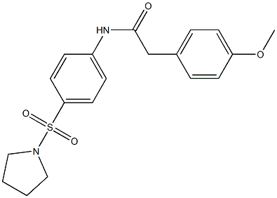 2-(4-methoxyphenyl)-N-[4-(pyrrolidin-1-ylsulfonyl)phenyl]acetamide Struktur