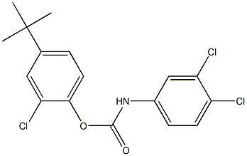 4-tert-butyl-2-chlorophenyl 3,4-dichlorophenylcarbamate Struktur