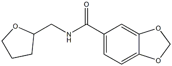 N-(tetrahydro-2-furanylmethyl)-1,3-benzodioxole-5-carboxamide Struktur