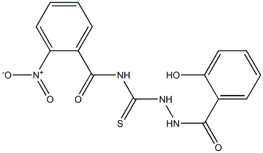 N-{[2-(2-hydroxybenzoyl)hydrazino]carbothioyl}-2-nitrobenzamide Struktur