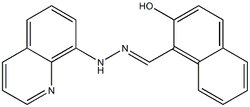 2-hydroxy-1-naphthaldehyde 8-quinolinylhydrazone Struktur