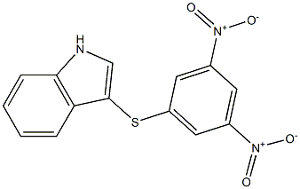 3-({3,5-bisnitrophenyl}sulfanyl)-1H-indole Struktur