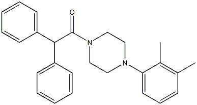 1-(2,3-dimethylphenyl)-4-(diphenylacetyl)piperazine Struktur