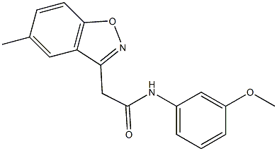 N-(3-methoxyphenyl)-2-(5-methyl-1,2-benzisoxazol-3-yl)acetamide Struktur