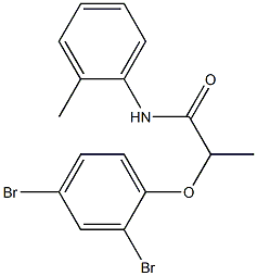 2-(2,4-dibromophenoxy)-N-(2-methylphenyl)propanamide Struktur