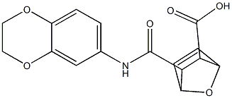 3-[(2,3-dihydro-1,4-benzodioxin-6-ylamino)carbonyl]-7-oxabicyclo[2.2.1]hept-5-ene-2-carboxylic acid Struktur