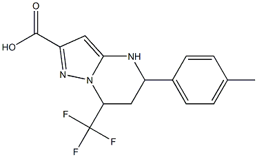 5-(4-methylphenyl)-7-(trifluoromethyl)-4,5,6,7-tetrahydropyrazolo[1,5-a]pyrimidine-2-carboxylic acid Struktur