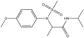 N-isopropyl-2-[4-methoxy(methylsulfonyl)anilino]propanamide Struktur